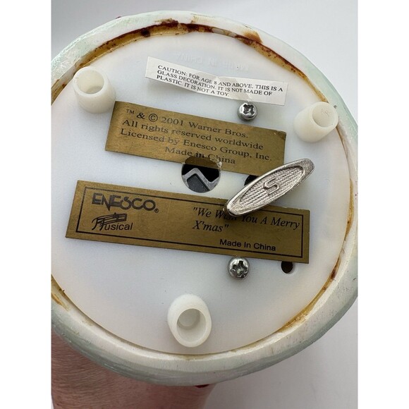 Vintage Looney Tunes Taz Tasmanian Devil Christmas Musical Snow Water Globe - Picture 5 of 10